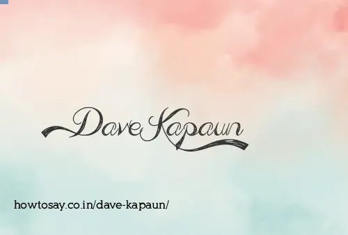 Dave Kapaun