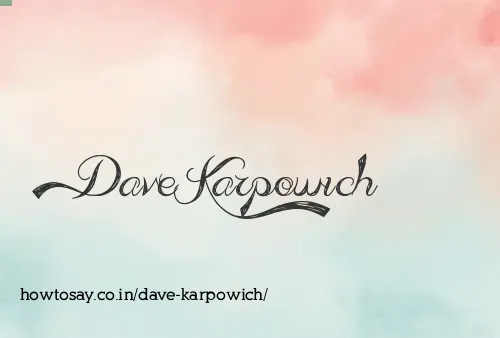 Dave Karpowich