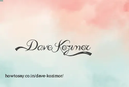 Dave Kozimor