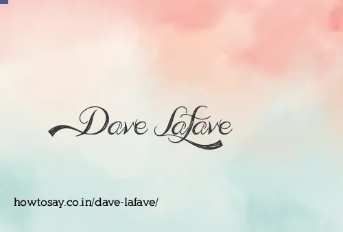 Dave Lafave