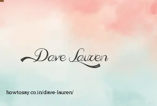 Dave Lauren