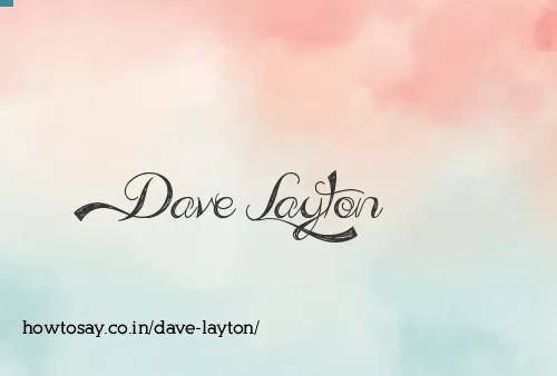 Dave Layton