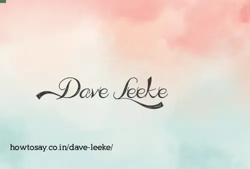 Dave Leeke