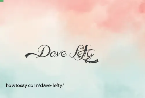 Dave Lefty