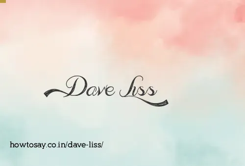 Dave Liss