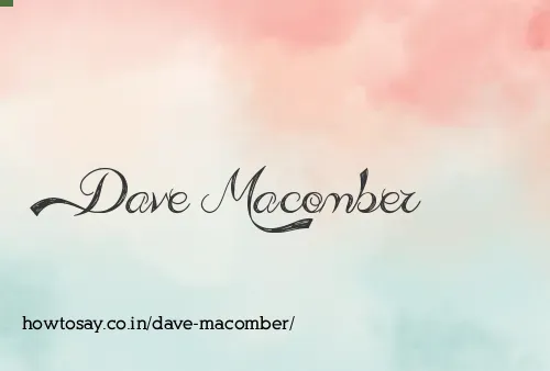 Dave Macomber