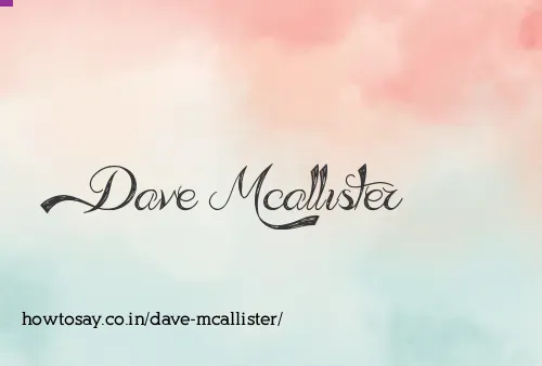 Dave Mcallister