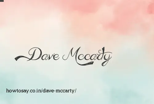 Dave Mccarty