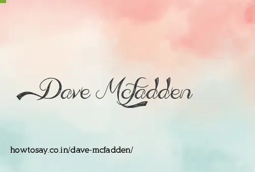 Dave Mcfadden