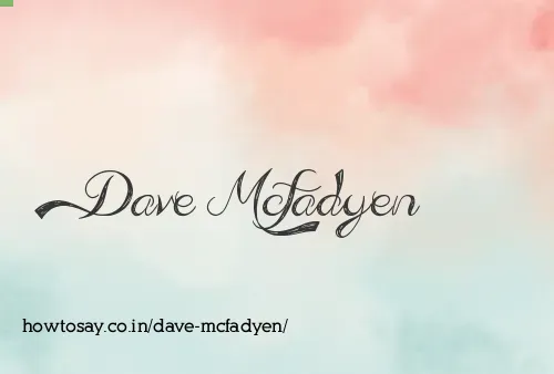 Dave Mcfadyen