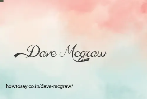 Dave Mcgraw