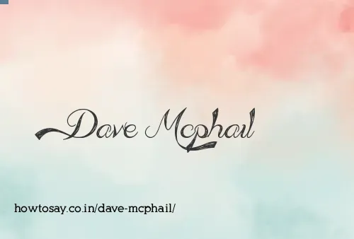 Dave Mcphail