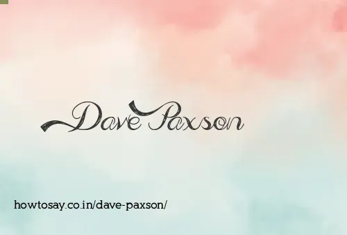 Dave Paxson