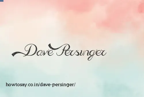 Dave Persinger
