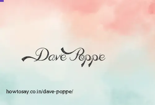Dave Poppe