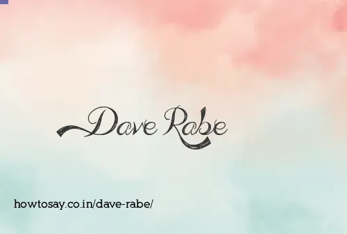 Dave Rabe