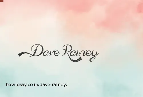 Dave Rainey