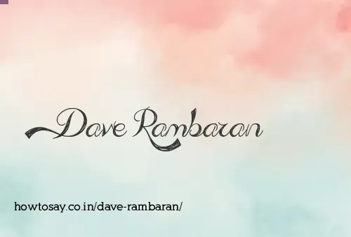 Dave Rambaran