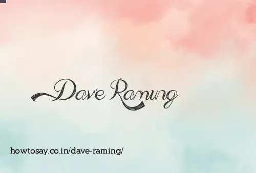 Dave Raming