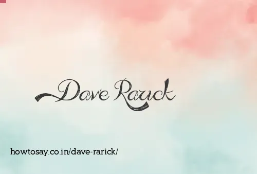 Dave Rarick