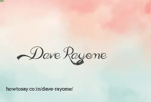 Dave Rayome