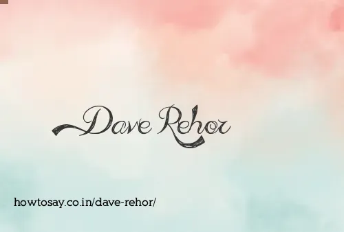 Dave Rehor