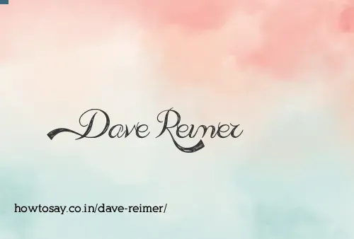 Dave Reimer