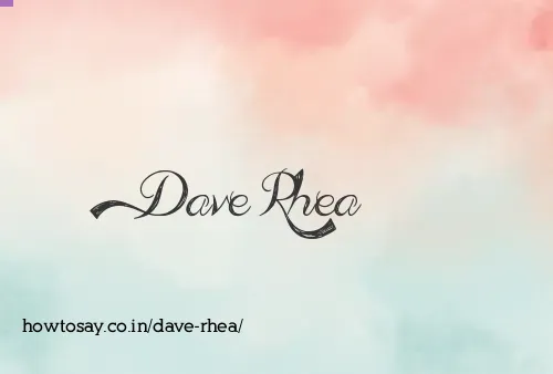 Dave Rhea