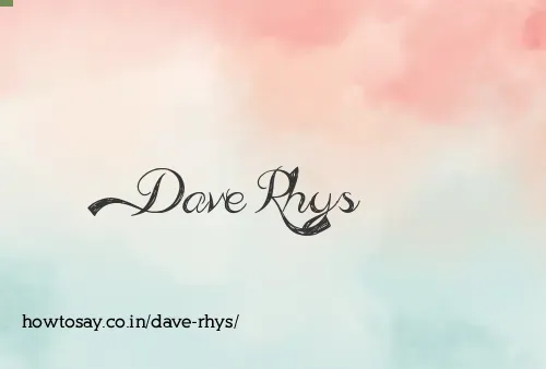 Dave Rhys