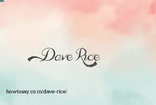 Dave Rice
