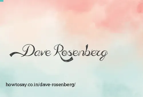 Dave Rosenberg