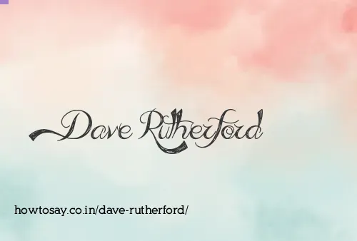 Dave Rutherford