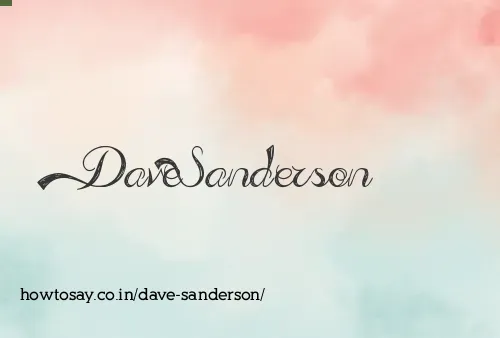 Dave Sanderson