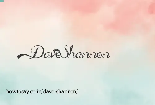 Dave Shannon