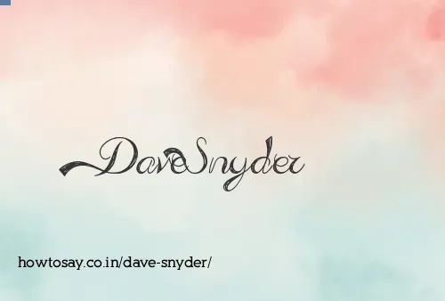Dave Snyder