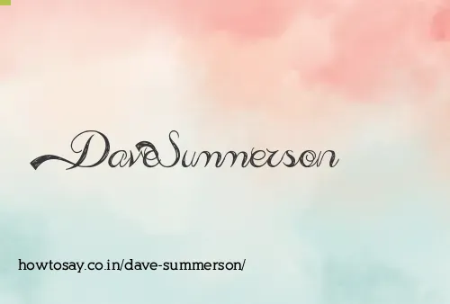 Dave Summerson