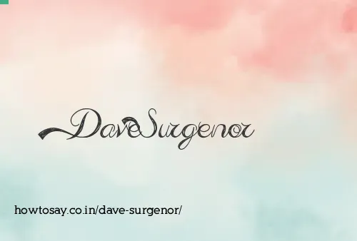 Dave Surgenor