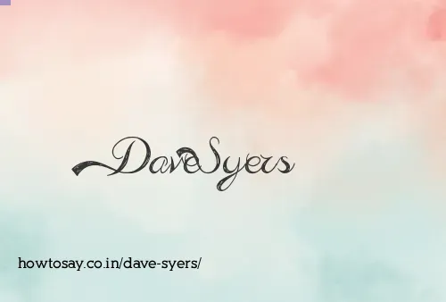 Dave Syers