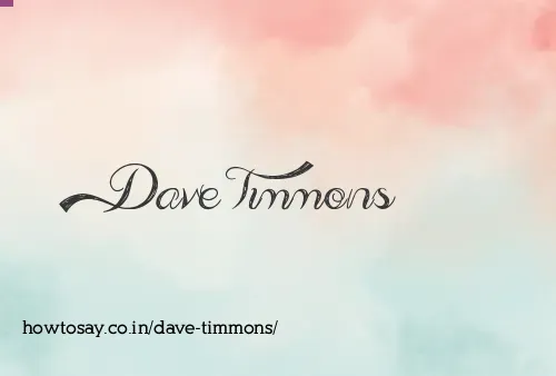 Dave Timmons
