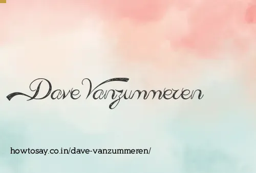 Dave Vanzummeren