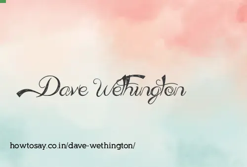 Dave Wethington