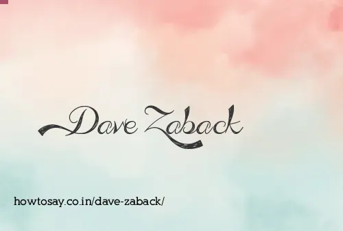 Dave Zaback