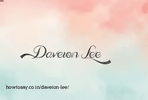 Daveion Lee