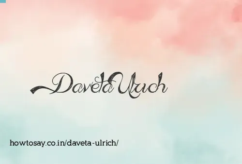 Daveta Ulrich