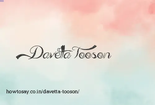 Davetta Tooson