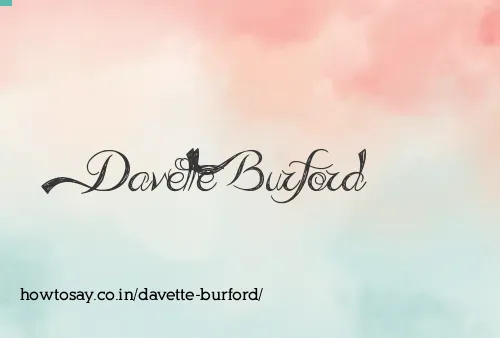 Davette Burford