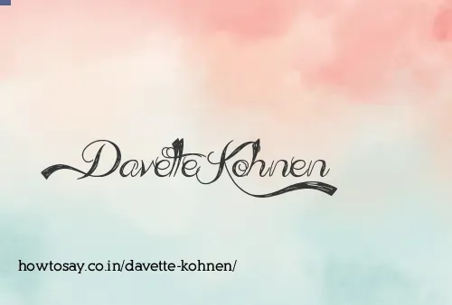 Davette Kohnen