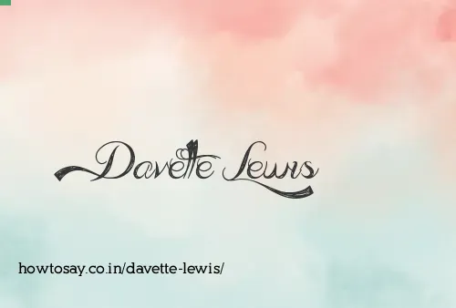 Davette Lewis