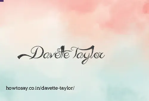 Davette Taylor