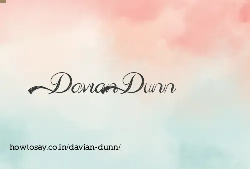 Davian Dunn